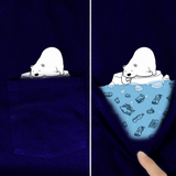 Save the earth - Polar beer middle finger pocket shirt