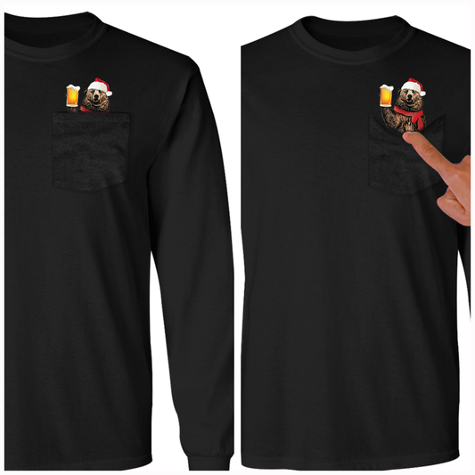 Beer is with Xmas Bear Long Sleeve