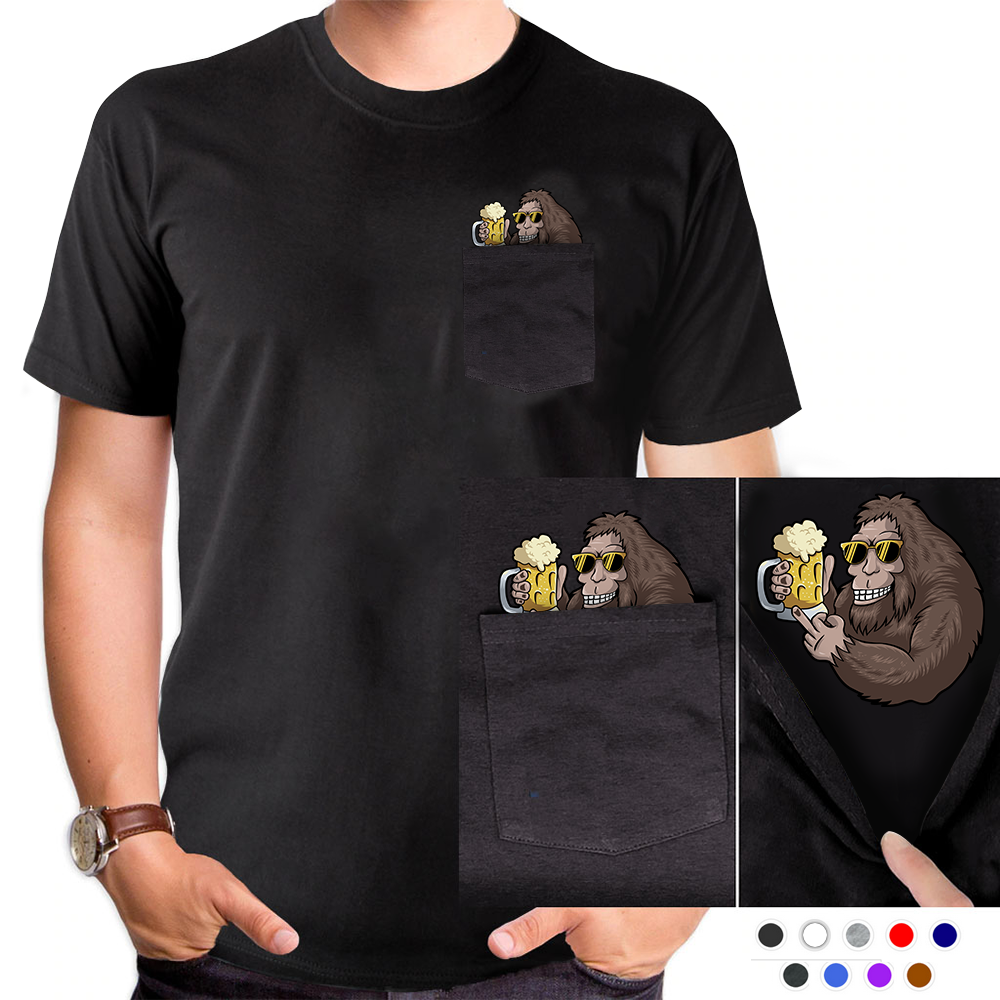 Bigfoot Middle Finger Pocket Shirt