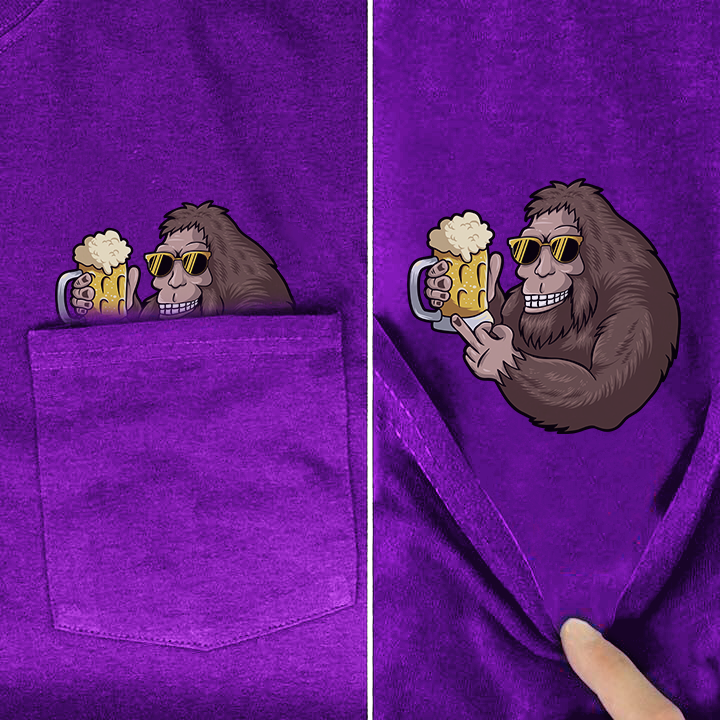 Bigfoot Middle Finger Pocket Shirt