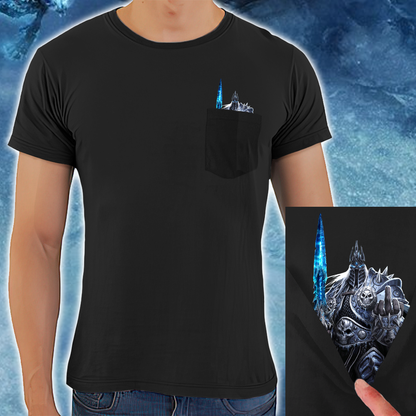 Lich King WOTLK WoW Middle Finger Pocket Shirt