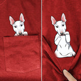 Bull Terrier Middle Finger Pocket Shirt