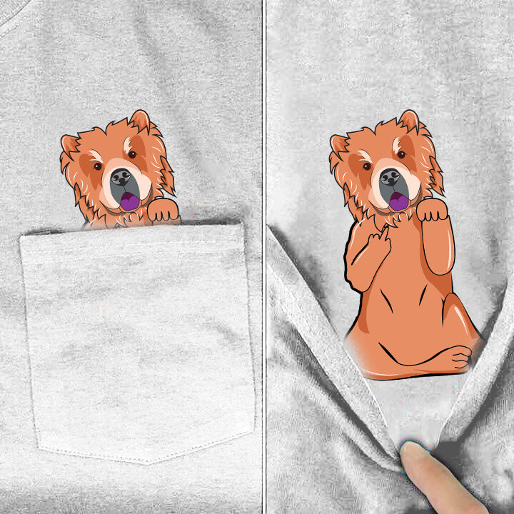 Chow Chow Middle Finger Pocket Shirt
