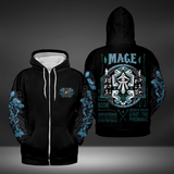 Mage Class Quote All-over Print Zip Hoodie ( Lightweight )