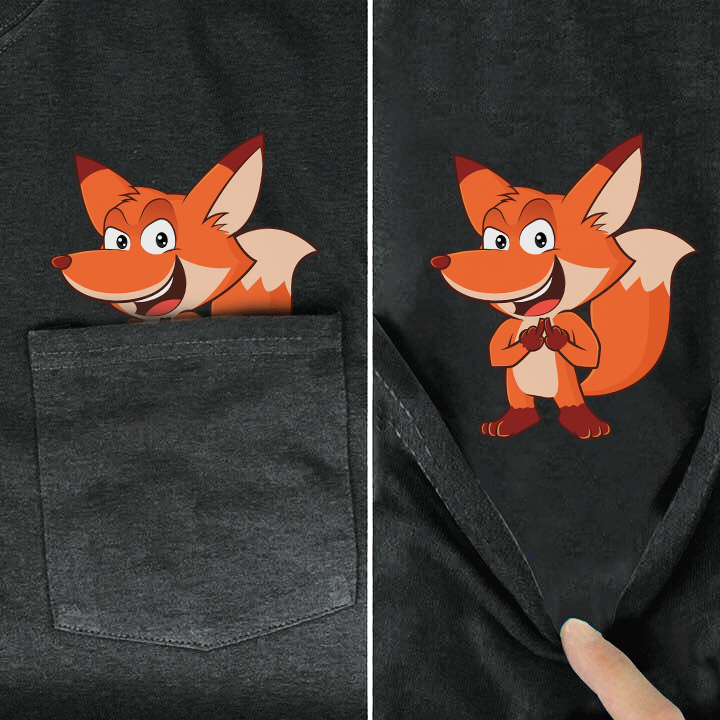 Fox Middle Finger Pocket Shirt