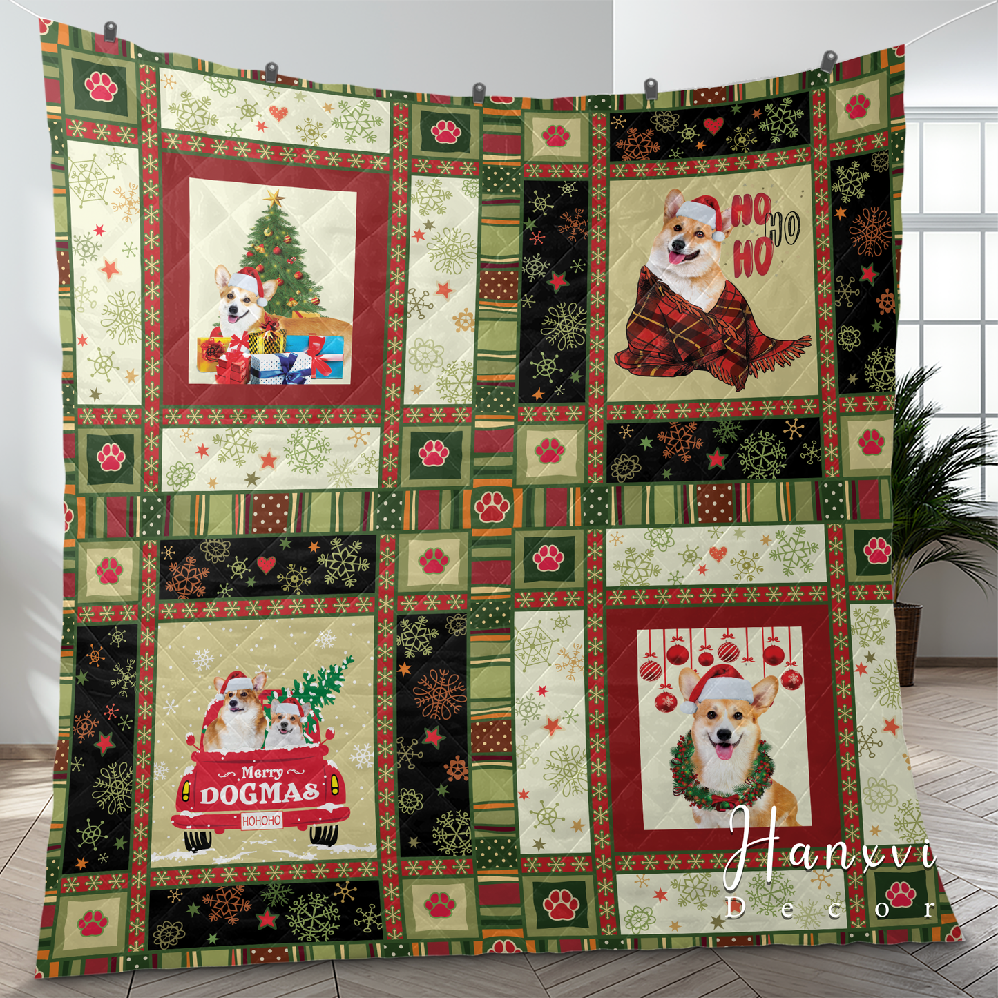 Shiba Inu Dog Pet Lover Christmas Premium Quilt Blanket
