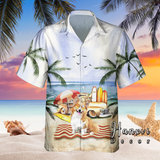 Cute Welsh Corgi Beach Club Hawaiian Shirt