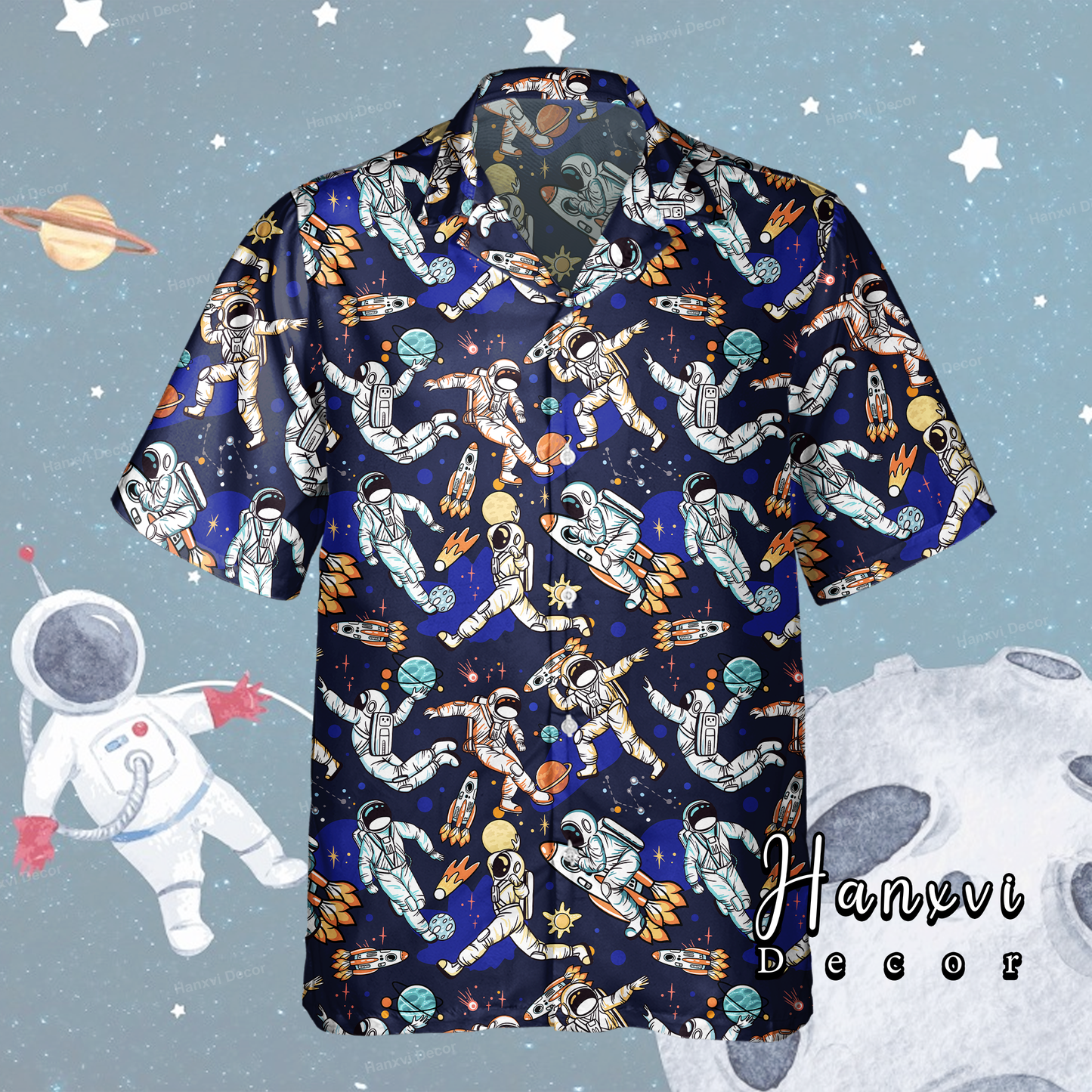 ASTRONAUTS AOP Hawaiian Shirt