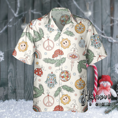 Boho Hippie Christmas Tree Hawaiian Shirt