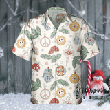Boho Hippie Christmas Tree Hawaiian Shirt