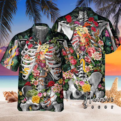 SKELETON HALLOWEEN Hawaiian Shirt