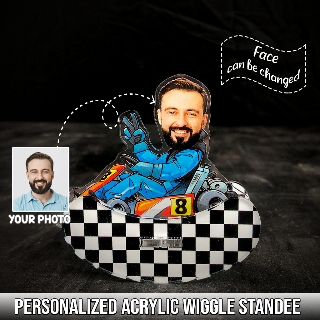 Personalized Racing Lovers Acrylic Wiggle Standee