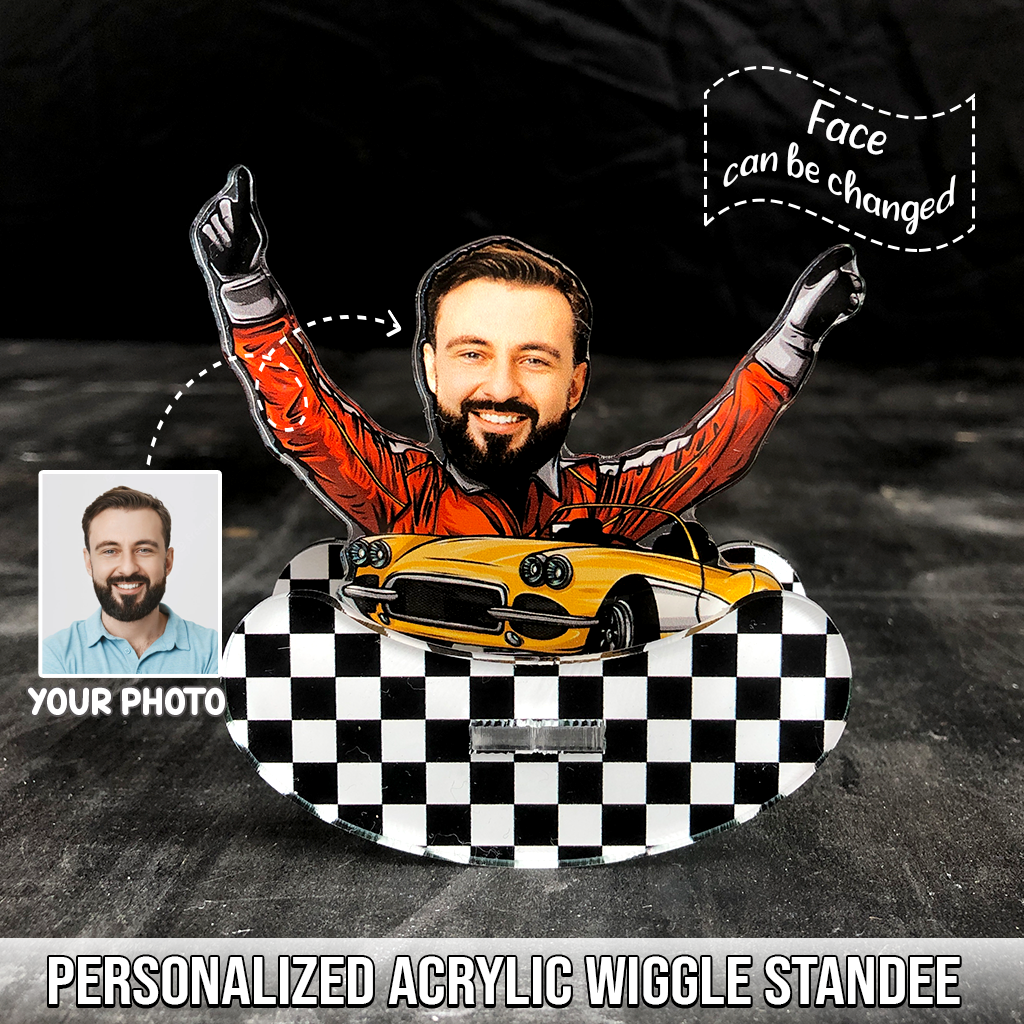 Personalized Racing Lovers Acrylic Wiggle Standee