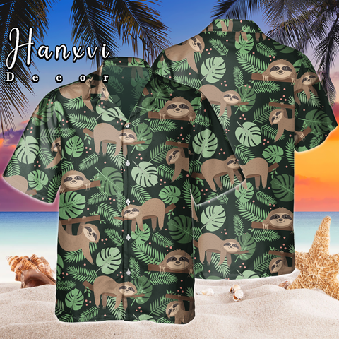 Cute Sloth Nature Hawaiian Shirt
