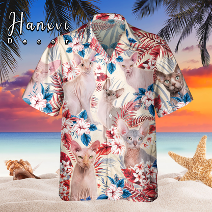 Cute SPHYNX Cat Hawaiian Shirt