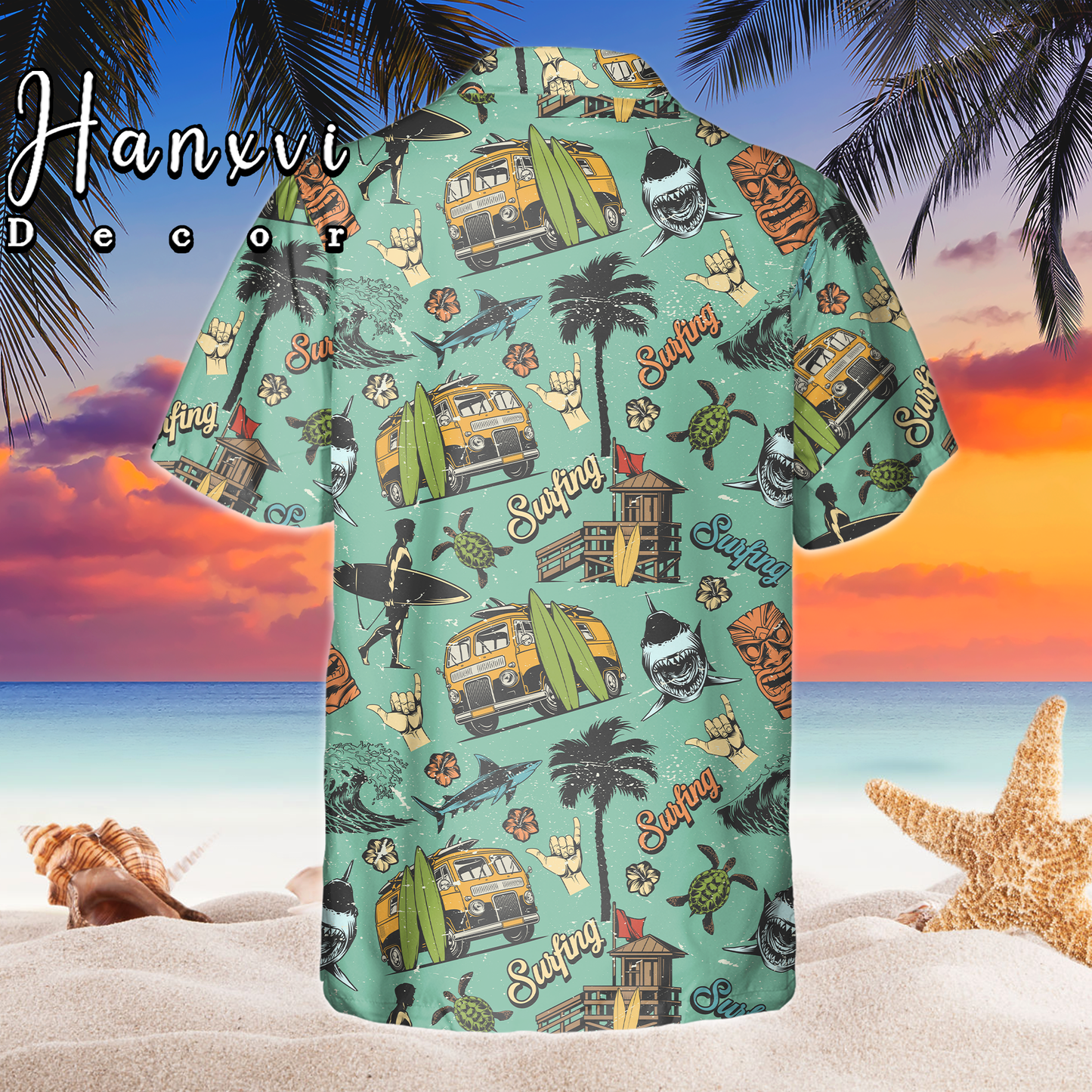SURFING Beach Club Hawaiian Shirt