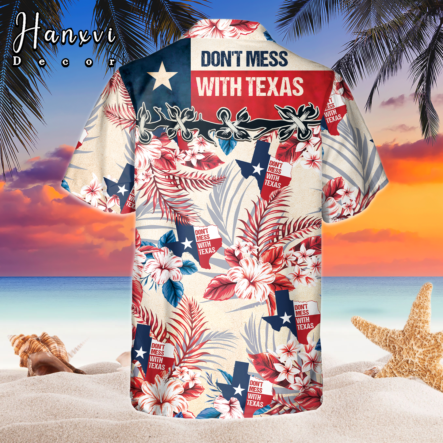 Texas Map Hawaiian Shirt