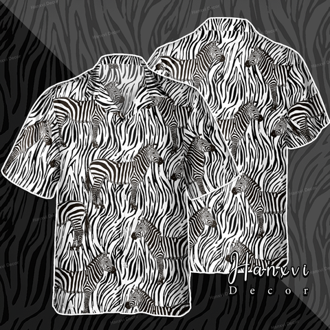 Zebra Hair Hawaiian Shirt