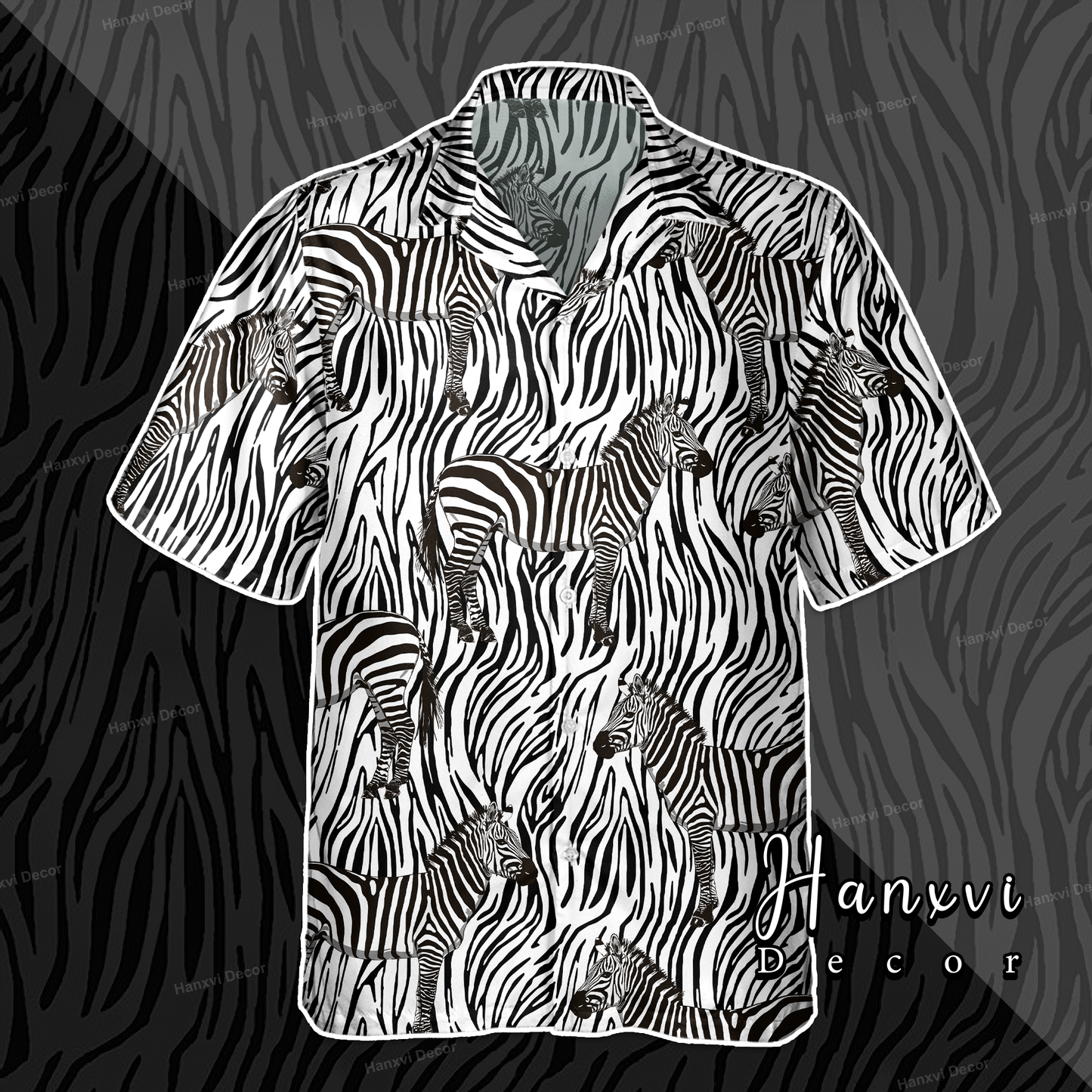 Zebra Hair Hawaiian Shirt