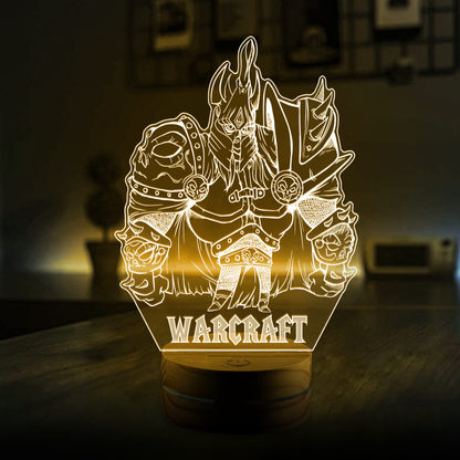 WoW Lich King 3D Night Light WoW LED Lamp