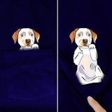 Labrador Retriever Middle Finger Pocket Shirt