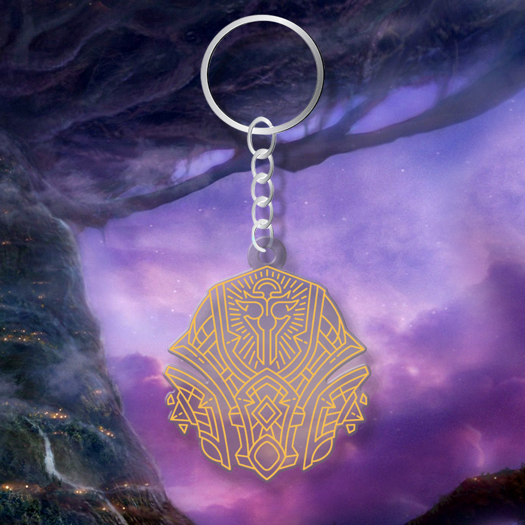 Forged From Light – Allied Race Crest WoW V3 Acrylic Keychain