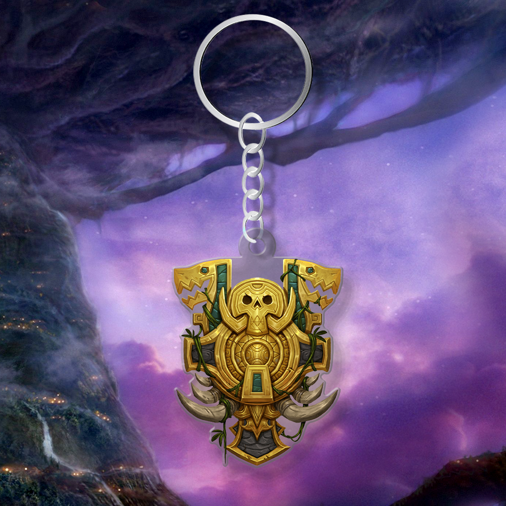 Zandalari Trolls Crest WoW V5 Acrylic Keychain