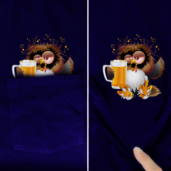 Owl Middle Finger Pocket Shirt