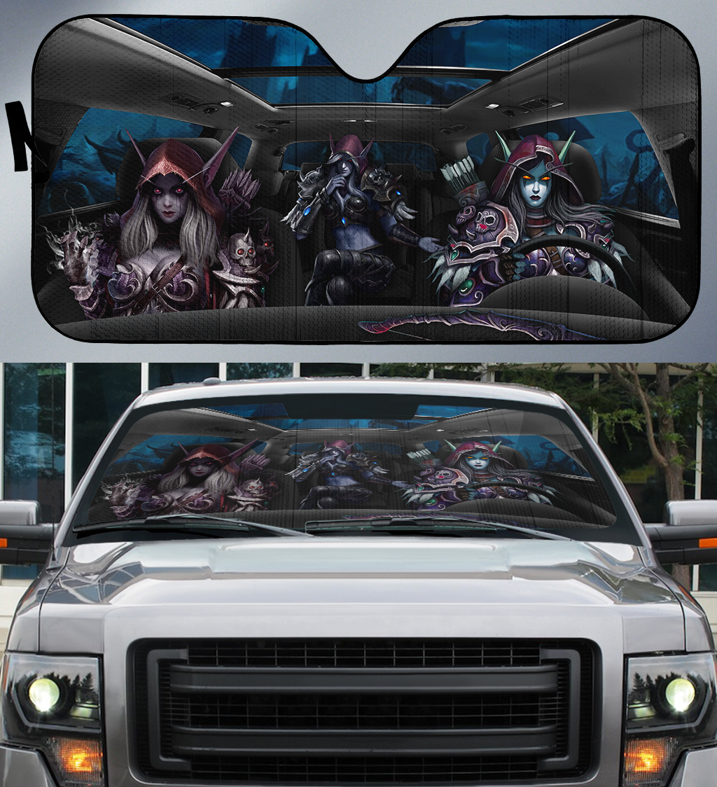 Warcraft Sylvanas Carsunshade WOW Car Decoration