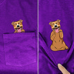 Staffordshire Terrier Pitbull Middle Finger Pocket Shirt
