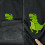 T-rex Middle Finger Pocket Shirt