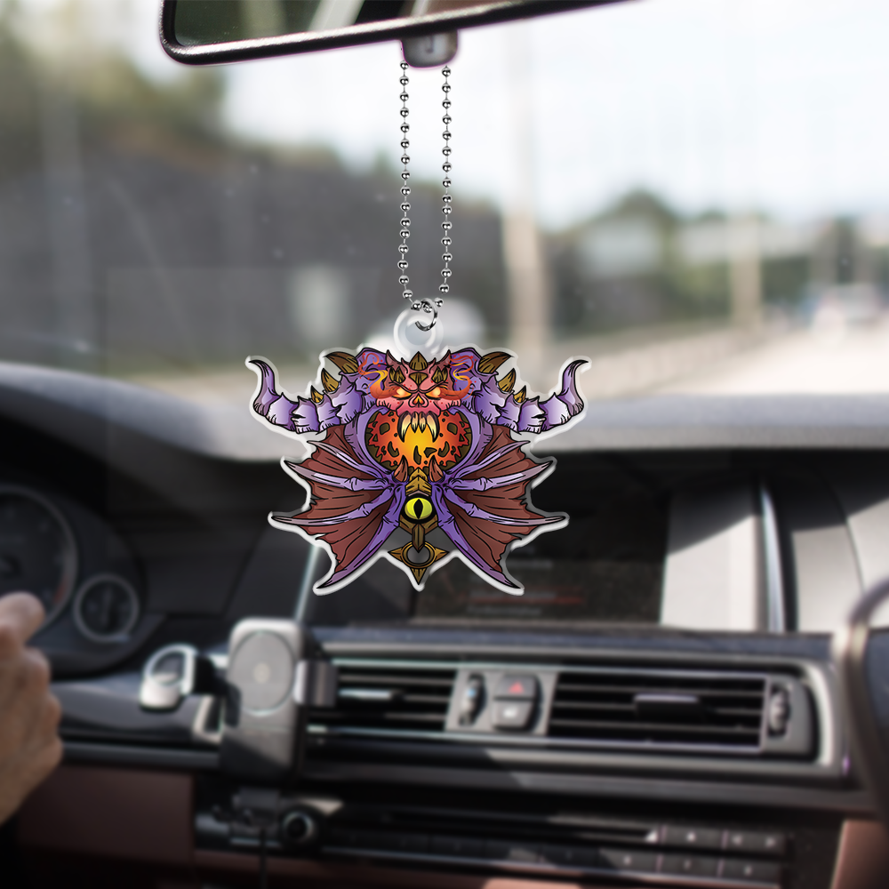 Warlock Class Icon Races and Factions WoW Custom Car Ornament