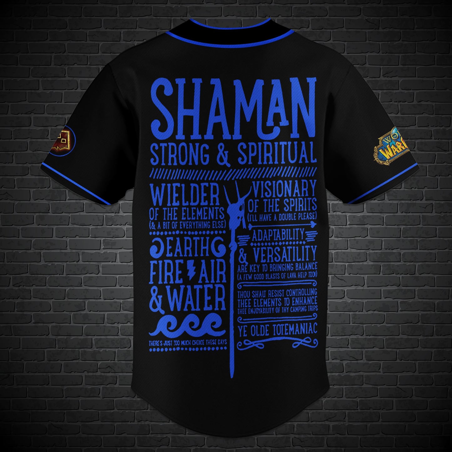 World of Warcraft Shaman Class Baseball Jersey
