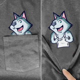 Wolf Middle Finger Pocket Shirt
