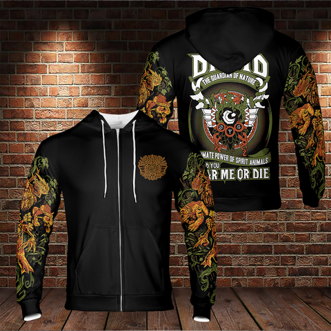 Druid Definition Class Icon V1 All-over Print Zip Hoodie ( Lightweight )