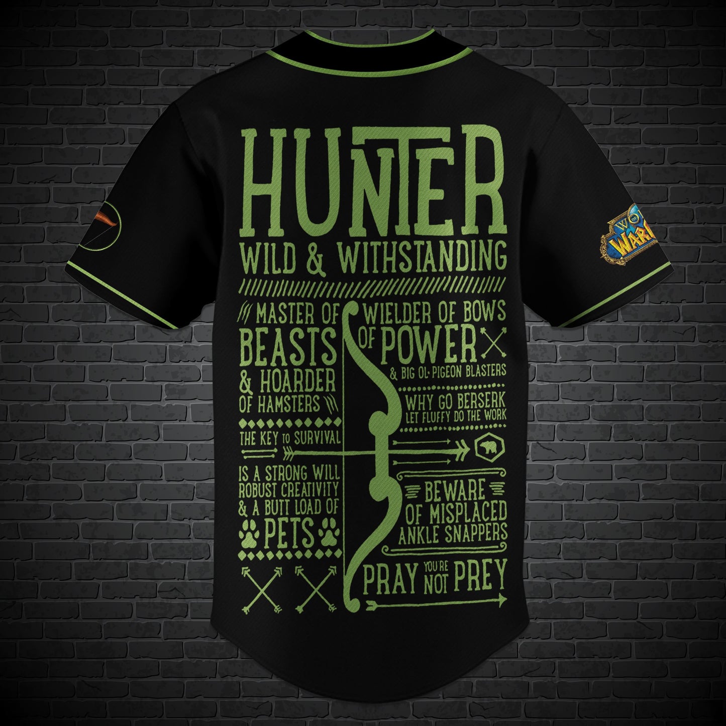 World of Warcraft Hunter Class Baseball Jersey