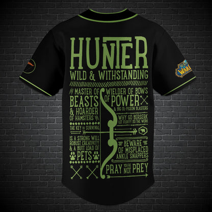 World of Warcraft Hunter Class Baseball Jersey