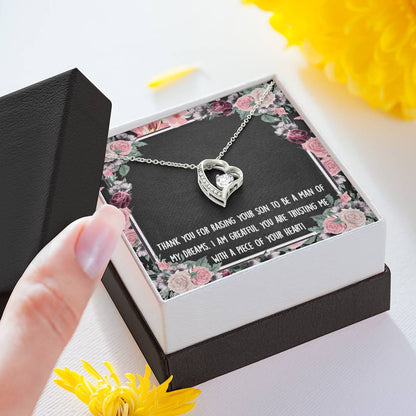 To My Mother In Law Thank You For Raising Your Son Mother's Day Gift Forever Love Necklace