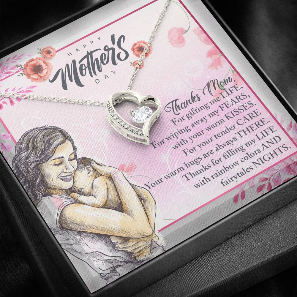 Thanks Mom Happy Mother's Day Forever Love Necklace