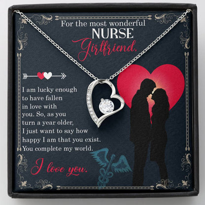 Nurse Girlfriend Gift Forever Love Necklace