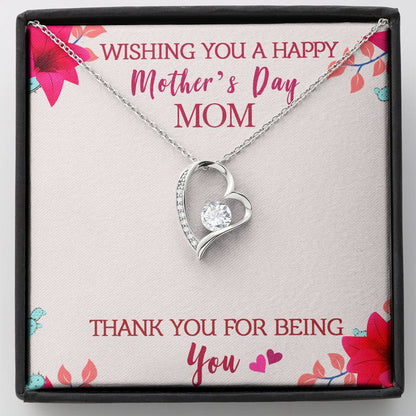 Thank Mom Happy Mother's Day Forever Love Necklace
