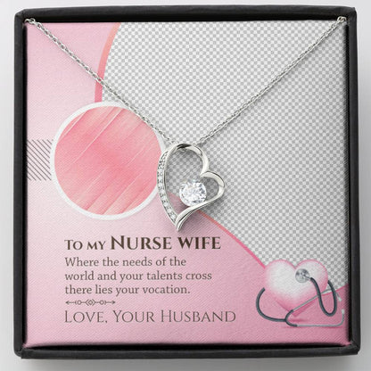 To My Nurse Wife Mother's Day Gift Forever Love Necklace