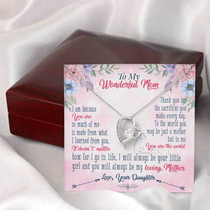 To My Wonderful Mom Happy Mother's Day Forever Love Necklace