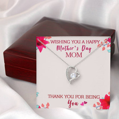 Thank Mom Happy Mother's Day Forever Love Necklace