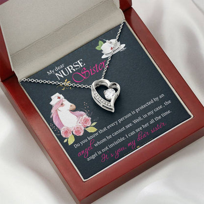 My Nurse Sister Mother's Day Gift Forever Love Necklace