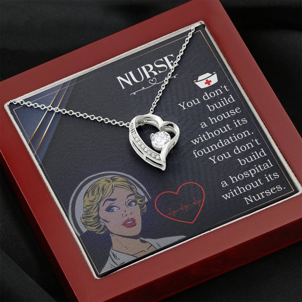 To My Nurse Mother's Day Gift Forever Love Necklace