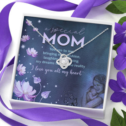 A Special Mom Happy Mother's Day Love Knot Necklace