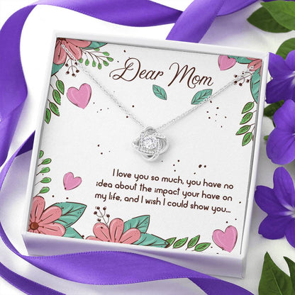 Dear Mom Happy Mother'S Day Love Knot Necklace