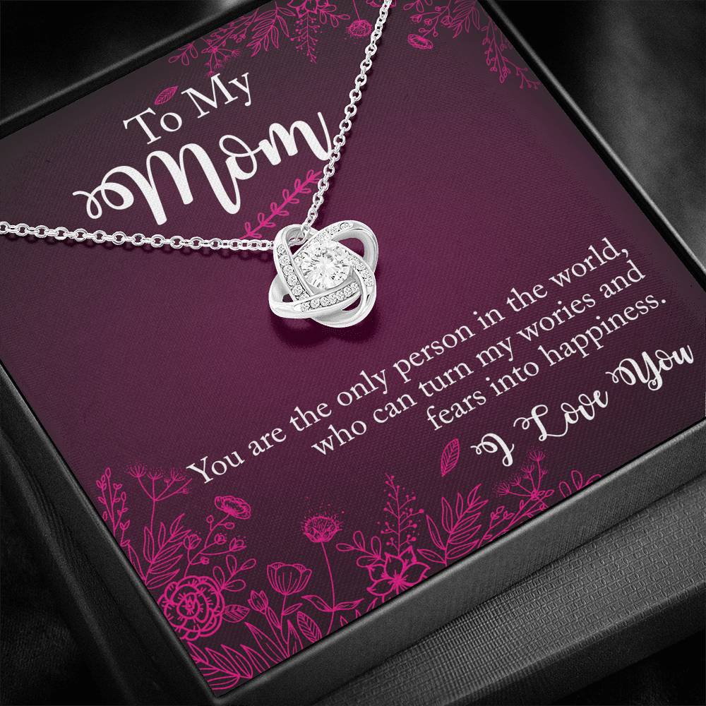 To My Mom Happy Mother's Day Love Knot Necklace
