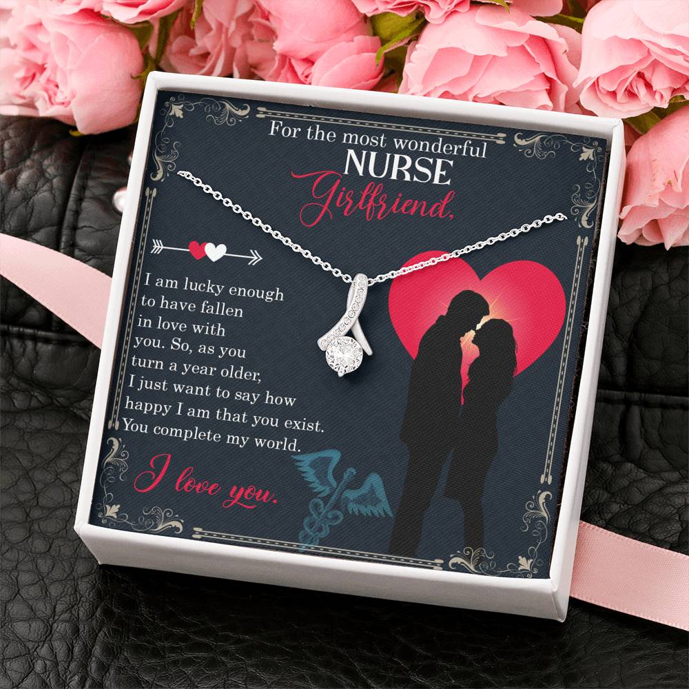 For The Most Wonderful Nurse Girlfriend Gift ALLURING BEAUTY Necklace